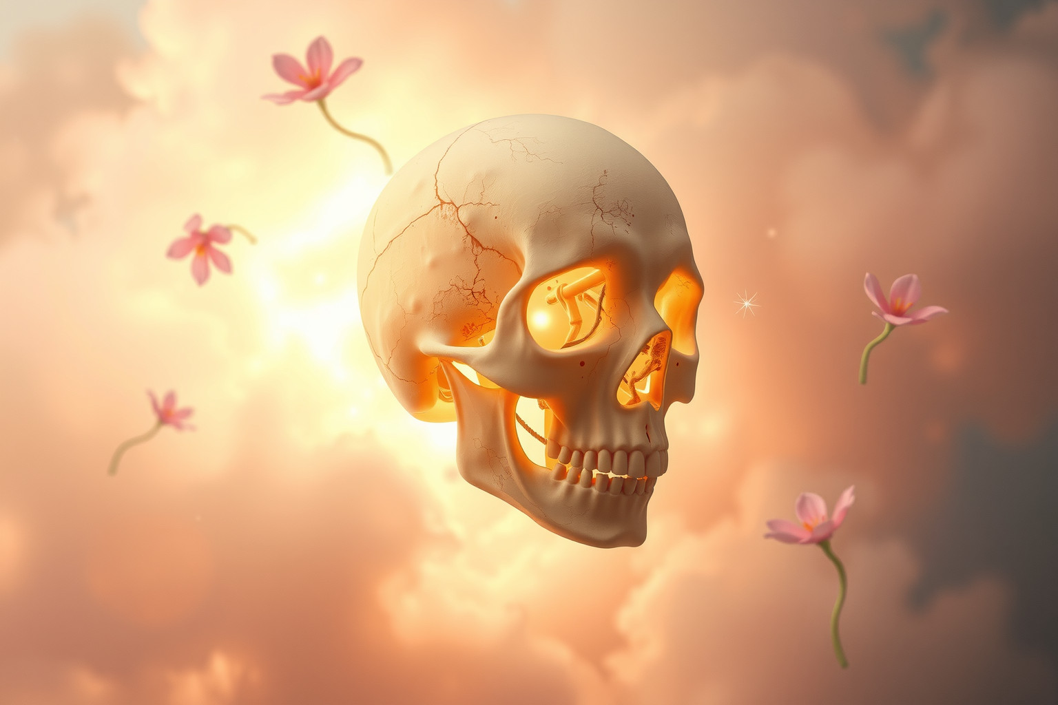 Sognare un teschio positivo simboleggia rinascita e trasformazione interiore.