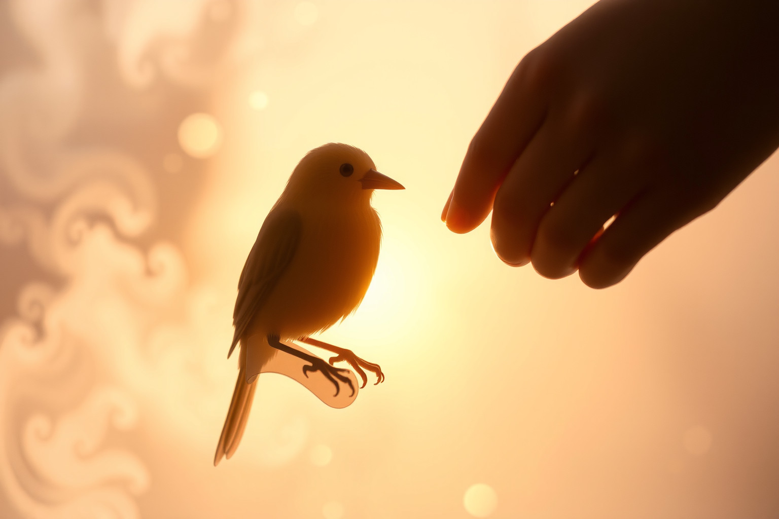 Sognare un uccello che becca indica affetto e cura reciproca.