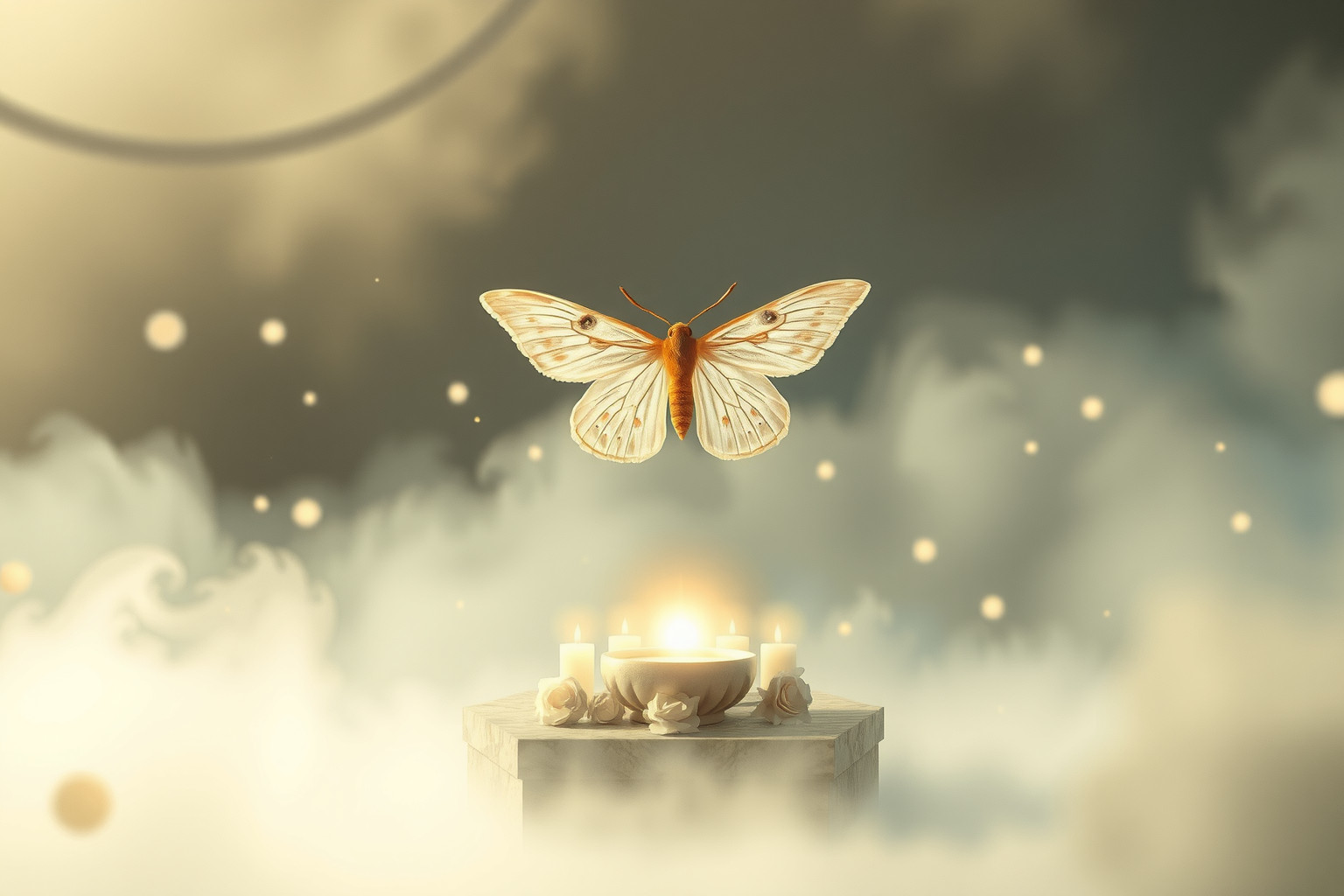 Sognare falena in luogo sacro simboleggia trasformazione spirituale profonda.