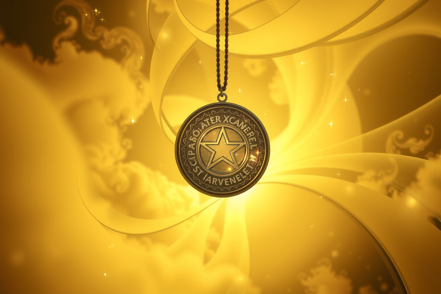 Sognare una medaglia luminosa simboleggia successo e riconoscimento imminente.