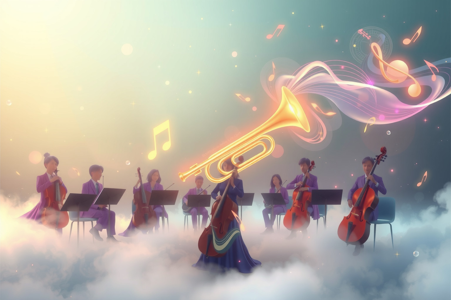 Sognare tromba postale in orchestra simboleggia armonia e cooperazione.