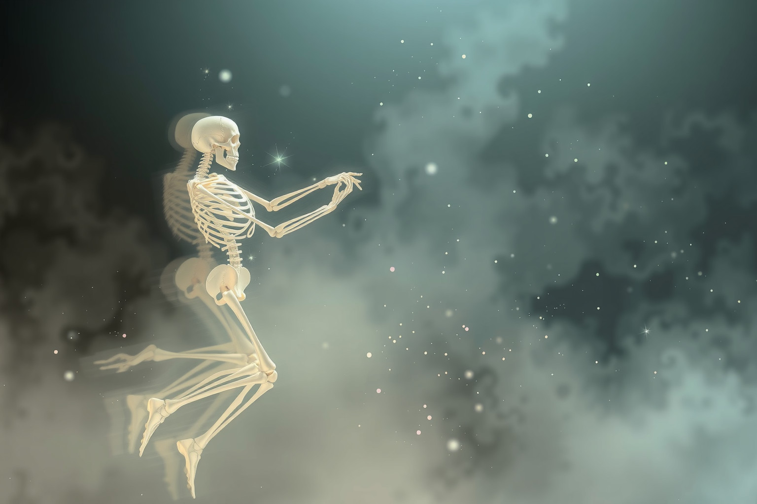 Sognare scheletri danzanti simboleggia accettazione e leggerezza mortale.