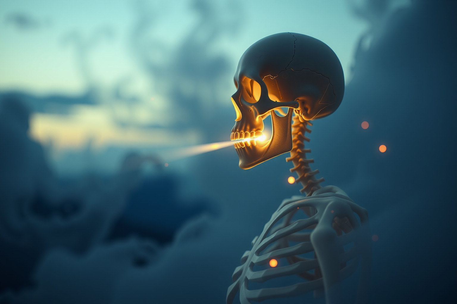 Sognare scheletri parlanti rivela verità nascoste dell'inconscio.