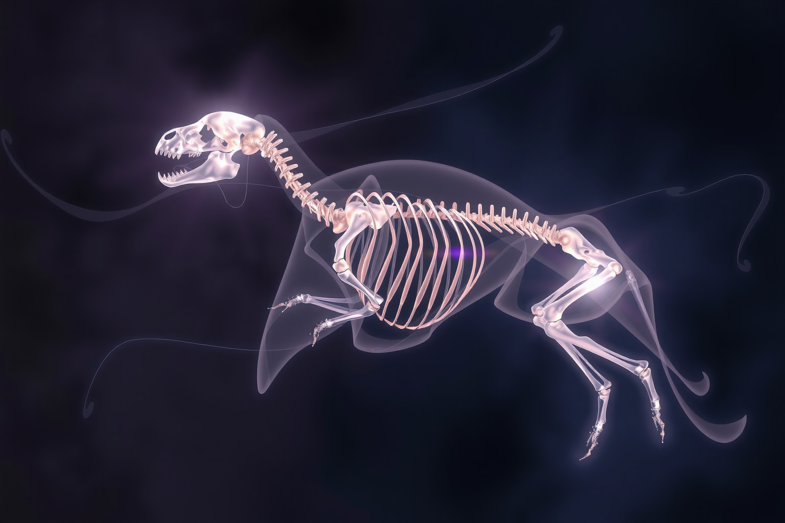 Sognare uno scheletro animale rivela connessioni con l'istinto primordiale.