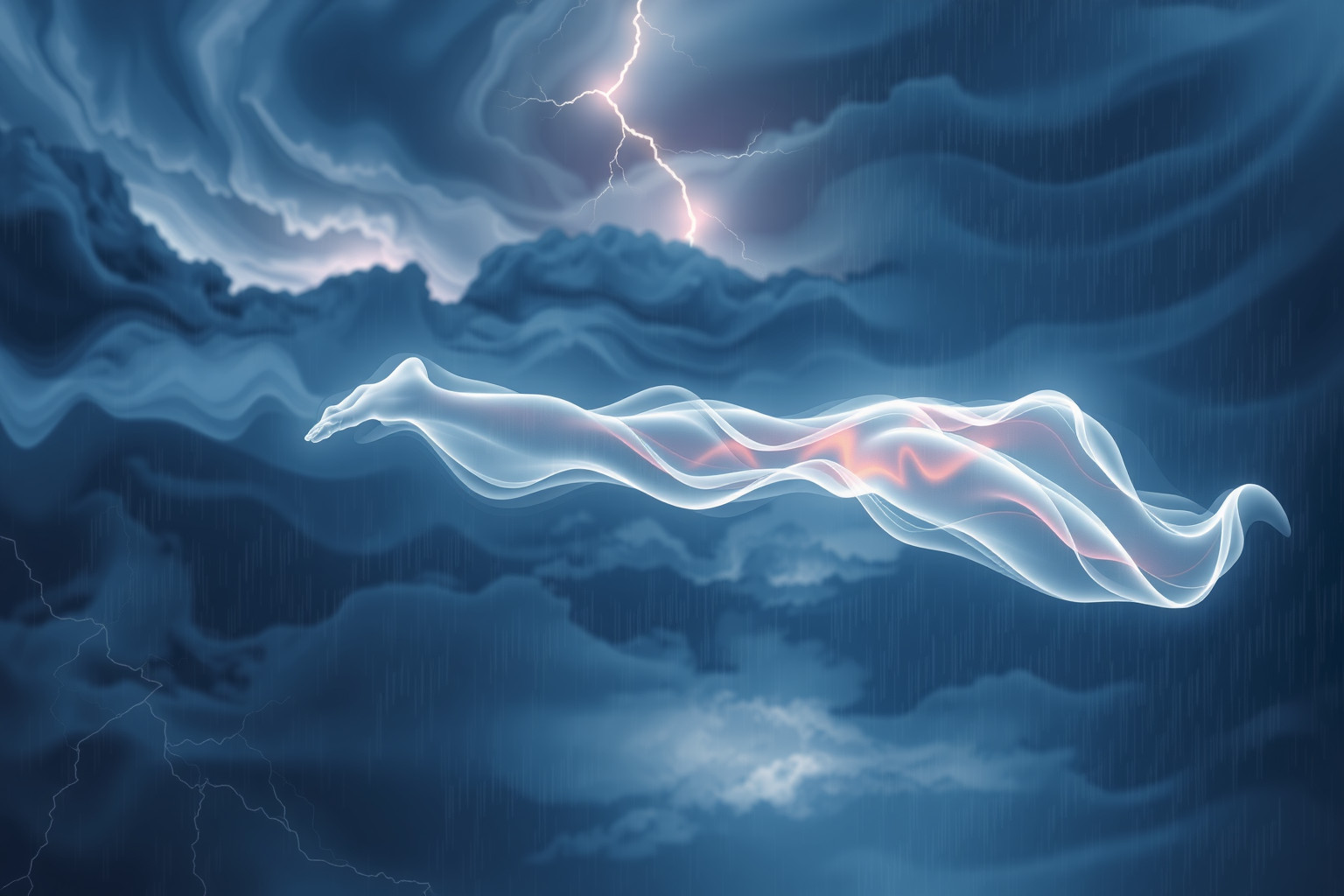 Sognare tempesta distesi trasversalmente simboleggia sfide emozionali imminenti.
