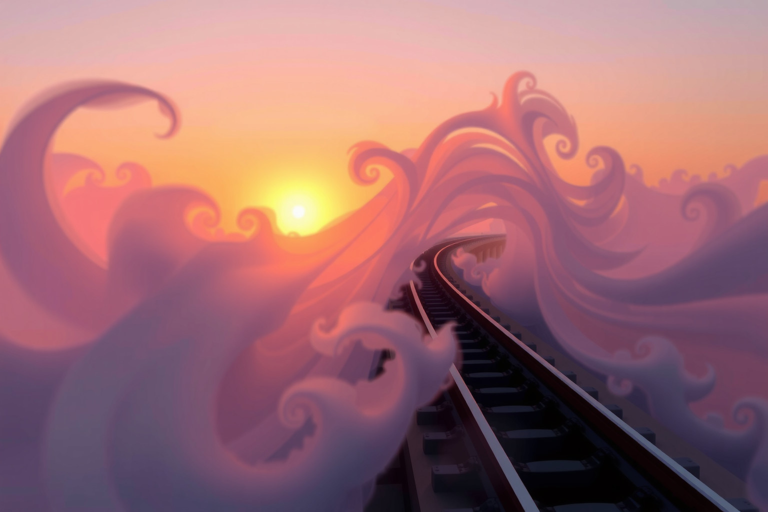 La barriera ferroviaria al tramonto simboleggia la chiusura di un ciclo.