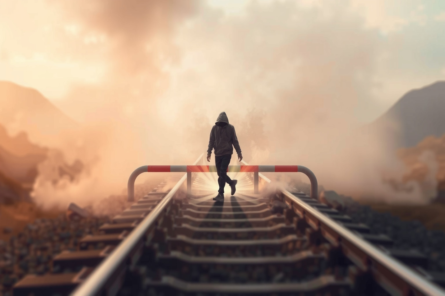 Sognare barriere rotte simboleggia paura del fallimento imminente.