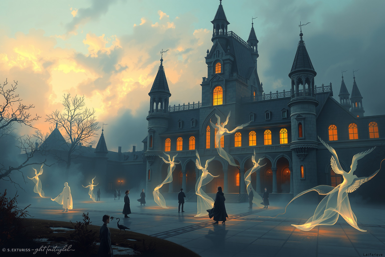 Cinque sogni unici rivelano emozioni profonde sulla piazza del castello.