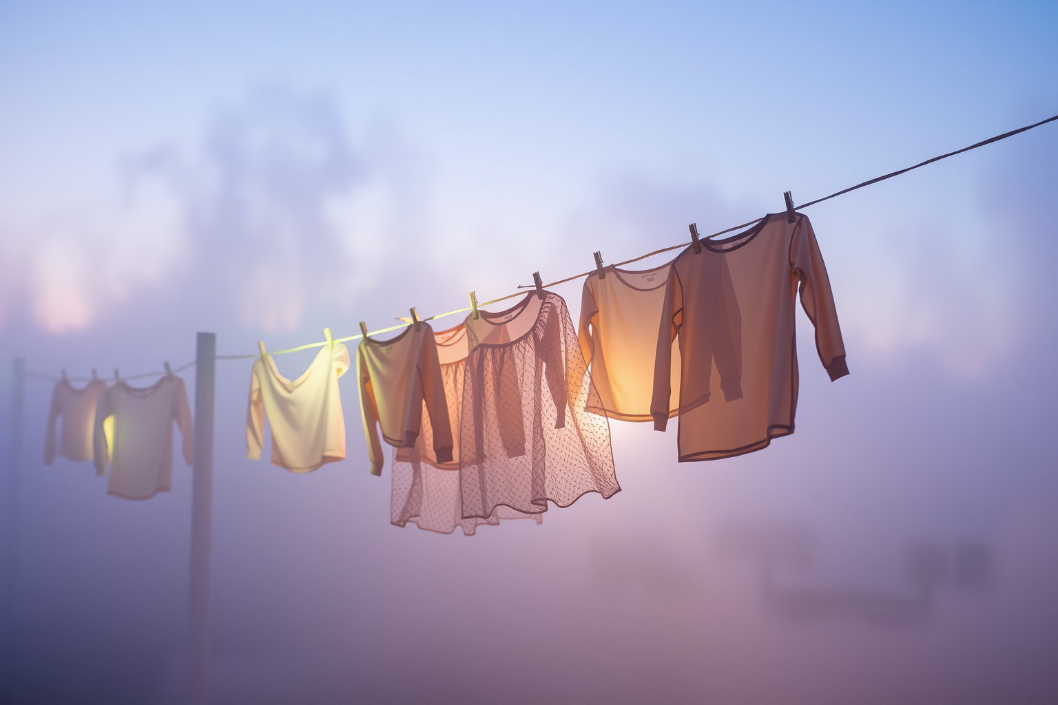 Sognare di asciugare vestiti simboleggia pulizia emotiva e rinnovamento.