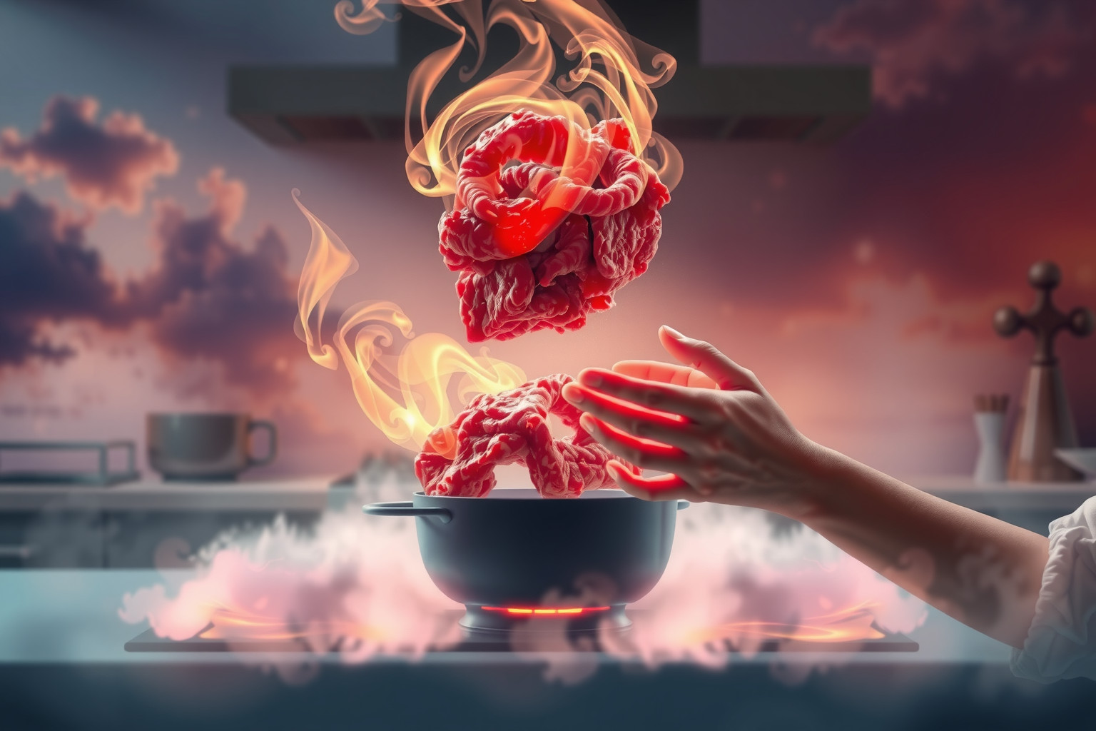Sognare tritato di carne simboleggia trasformazioni interiori profonde.