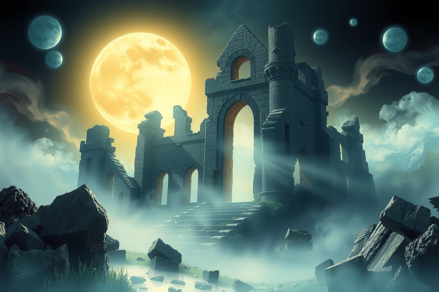 Sognare castelli abbandonati simboleggia misteri interiori inesplorati.