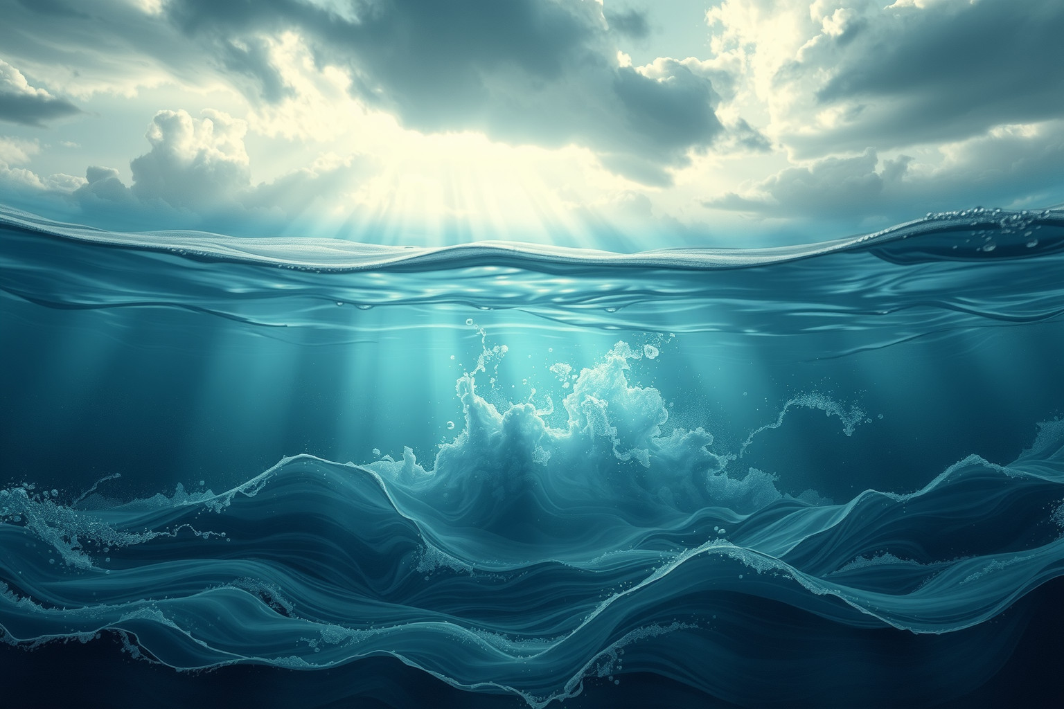 Sognare tempesta sott'acqua simboleggia emozioni turbolente e conflitti interiori.