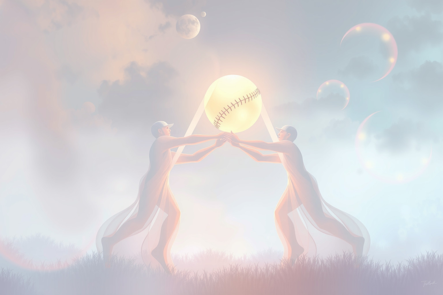 Sognare il baseball con amici simboleggia collaborazione e forti legami.