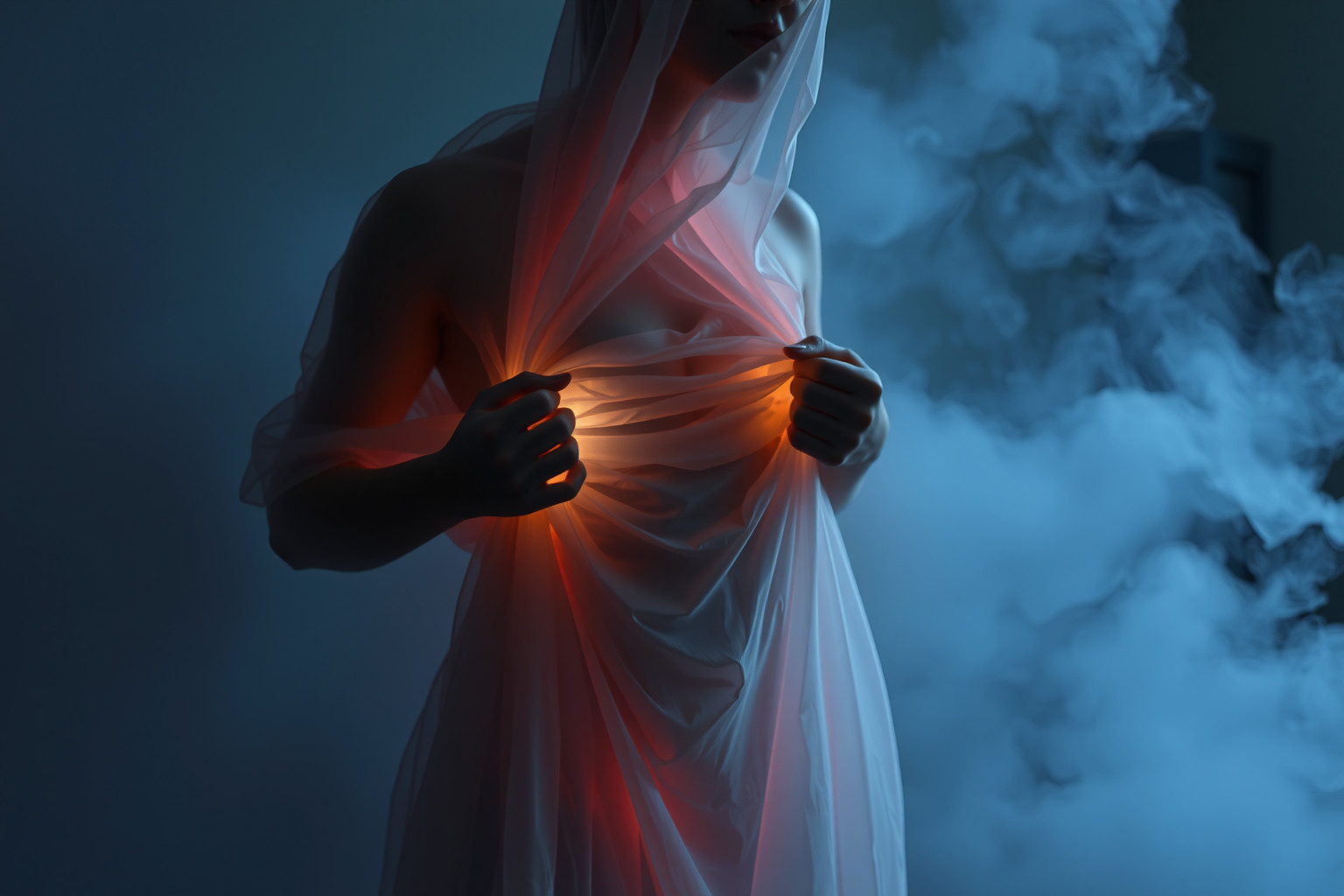 Sognare di spogliarsi con imbarazzo riflette vulnerabilità e insicurezza interiori.