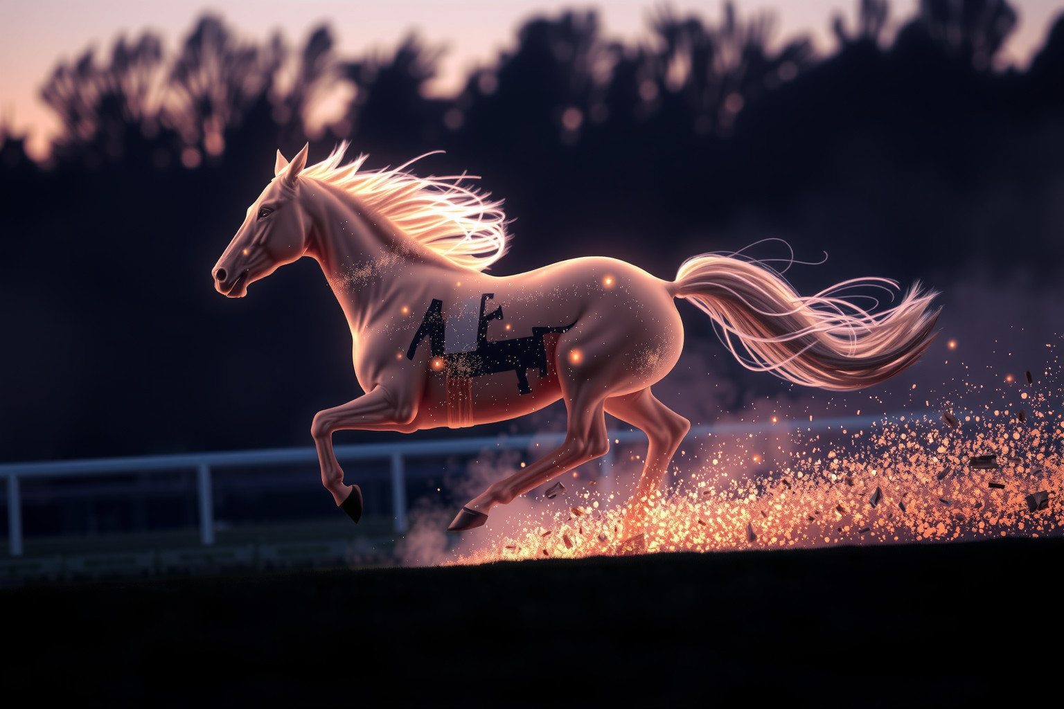 Sognare cavallo cadente simboleggia paure di fallimento imminente.