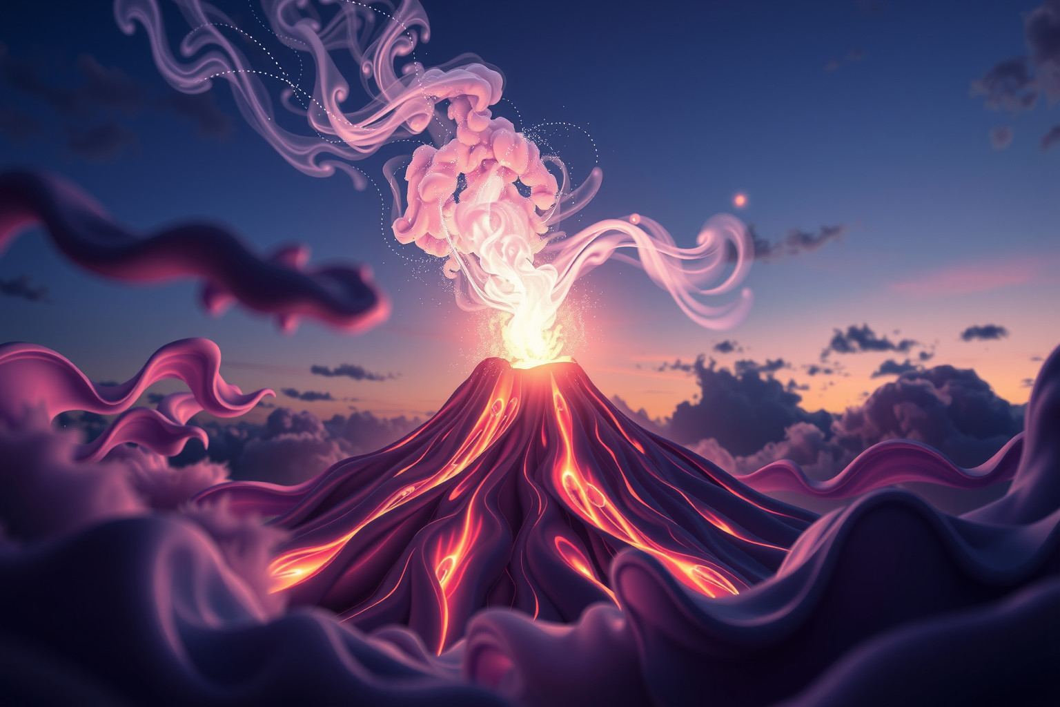 Sognare l'eruzione del Vesuvio simboleggia trasformazioni improvvise e radicali.