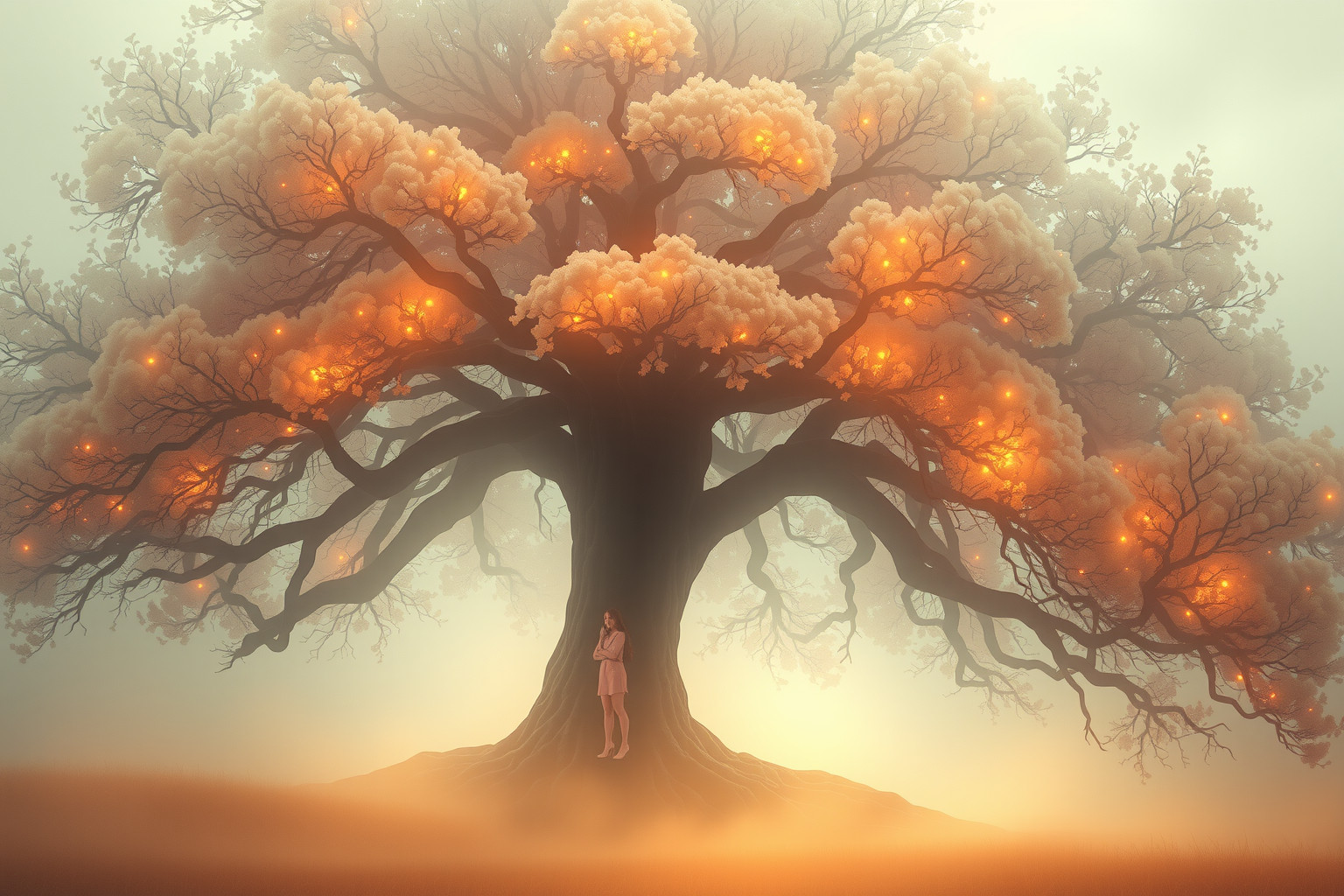 Sognare un abbraccio con un albero simboleggia forza e protezione.