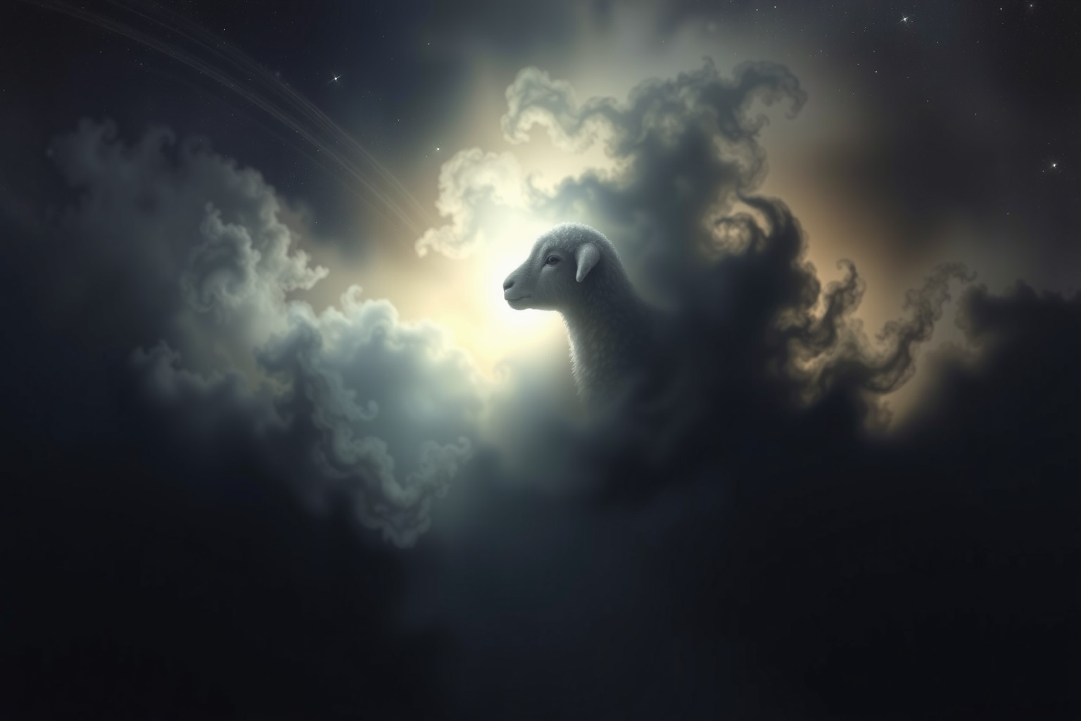 Sognare un agnello nero simboleggia mistero e timori nascosti.