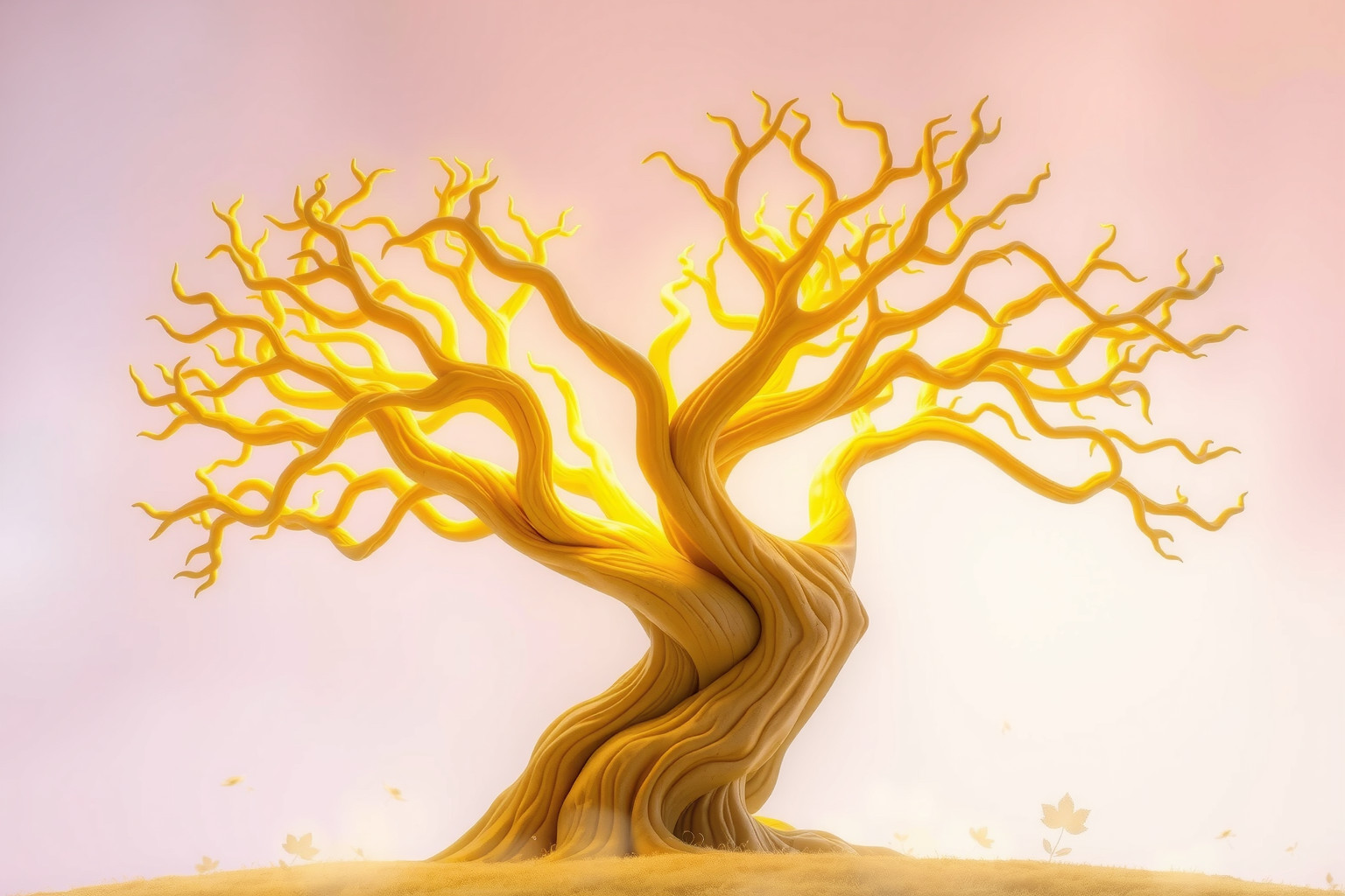 Sognare un albero giallo simboleggia crescita, energia positiva e vitalità.