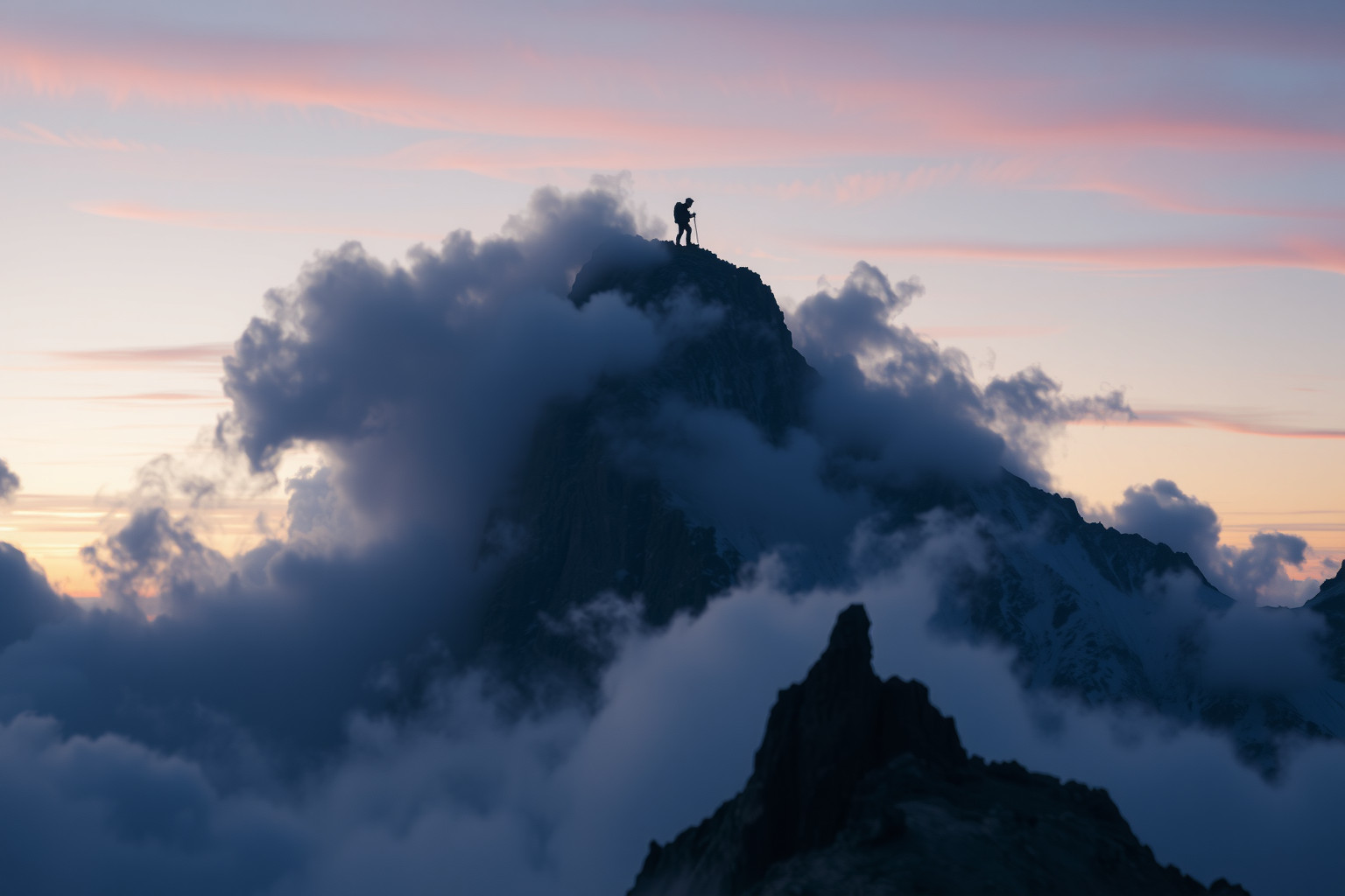 Sognare un alpinista che scompare simboleggia perdita e incertezza interiore.