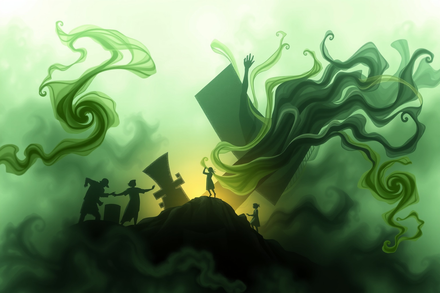 Sognare l'assenzio nordamericano in conflitto indica lotta interiore intensa.