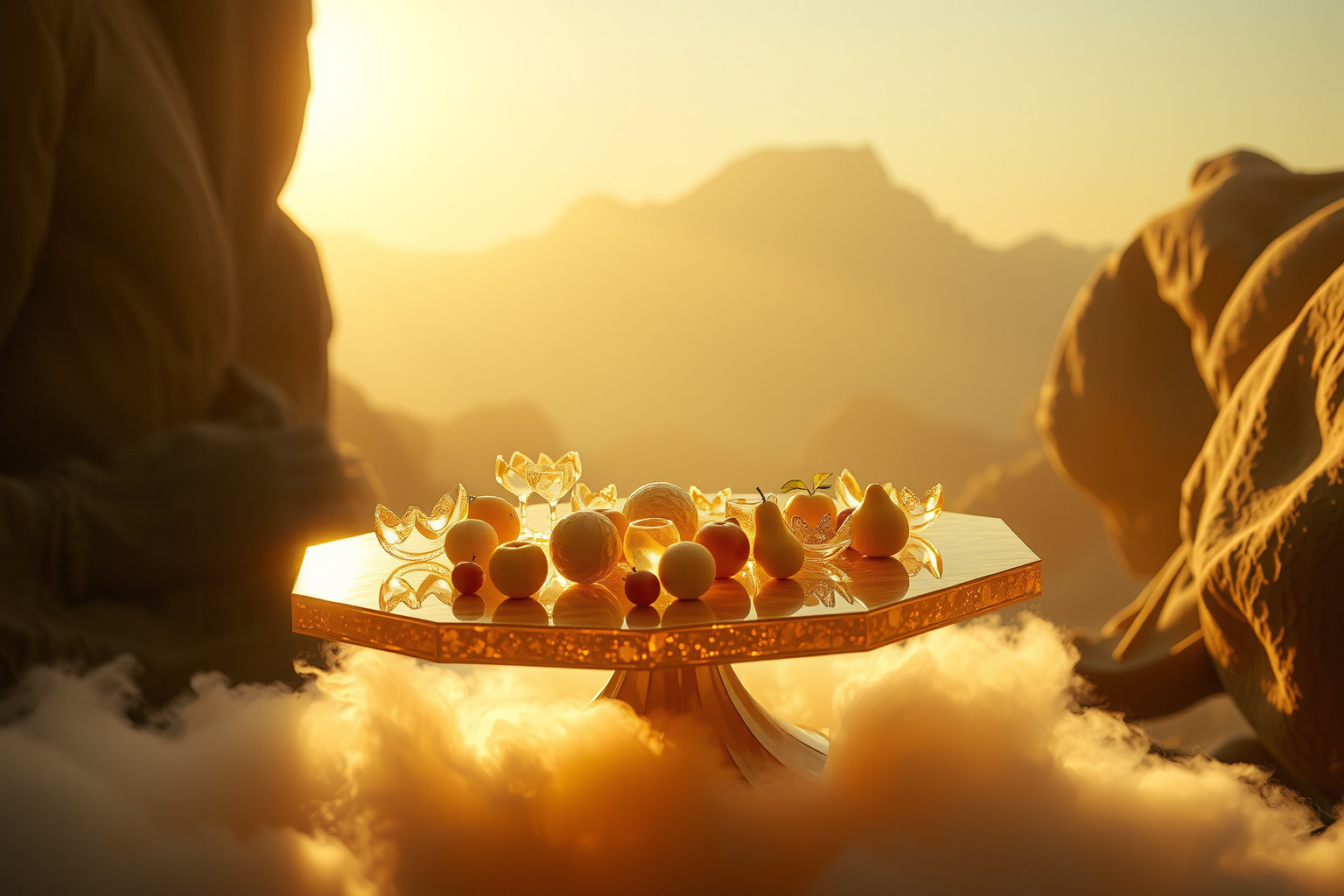 Sognare un buffet di lusso riflette desideri di successo e prestigio.