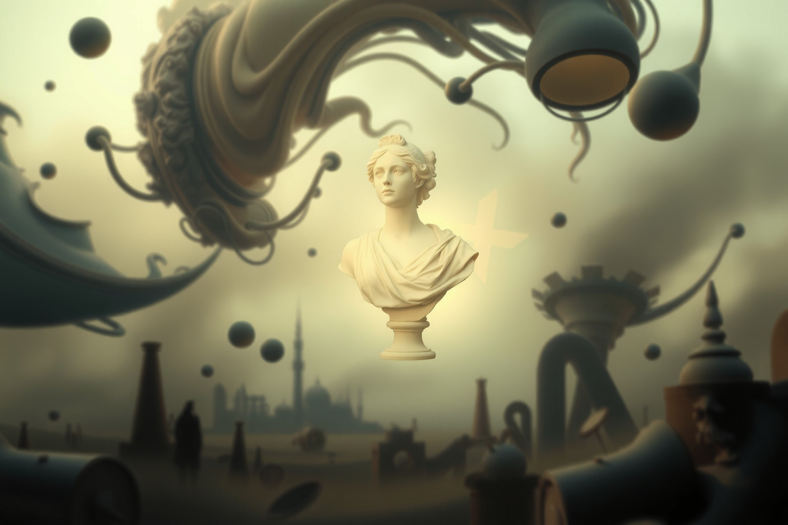 Sognare un busto insolito riflette confusione interiore e smarrimento.