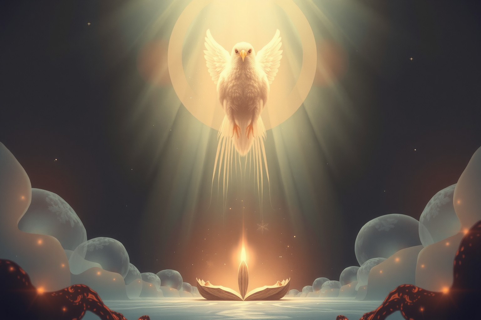 Sognare calli d’uccello in luoghi sacri simboleggia purificazione spirituale.