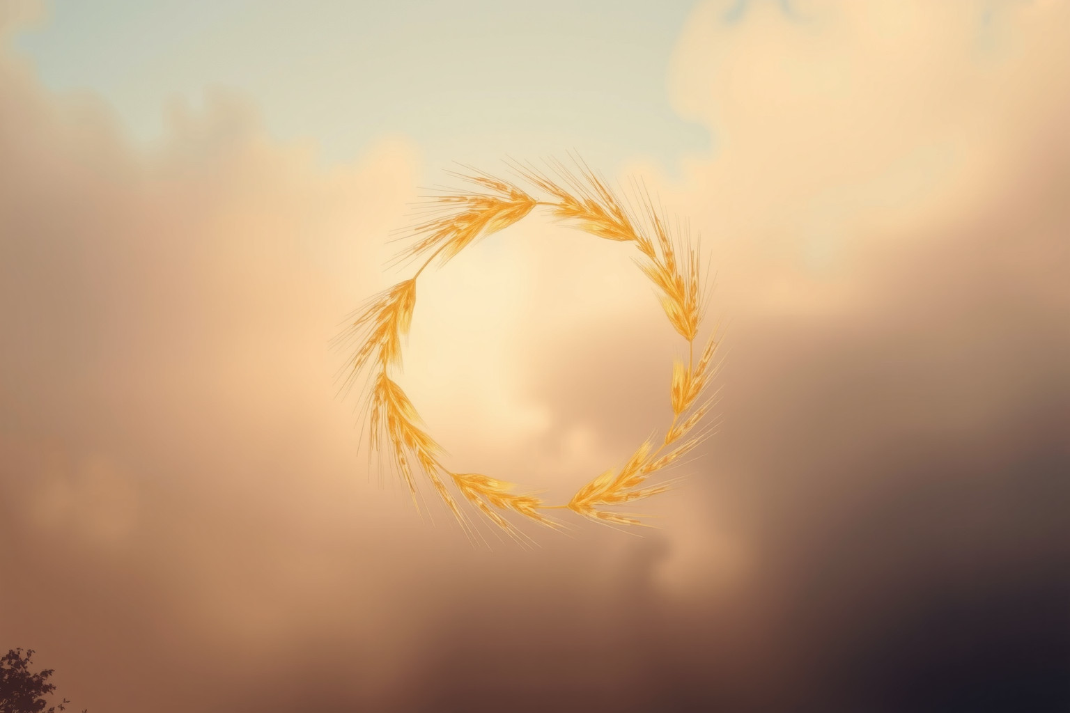 Un cerchio nel grano danneggiato simboleggia ostacoli nascosti.
