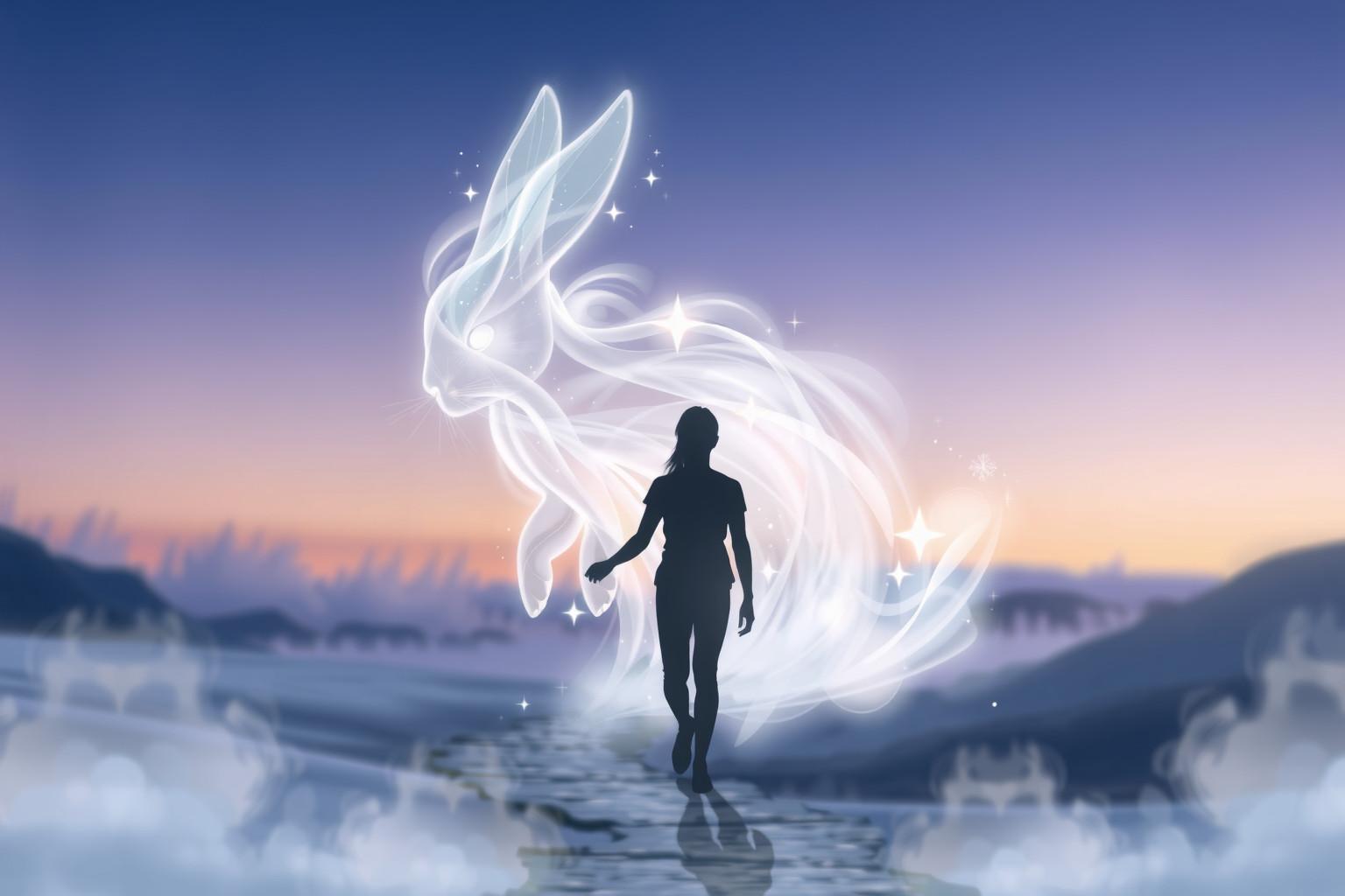 Sognare un coniglio guida indica ricerca di nuove direzioni spirituali.