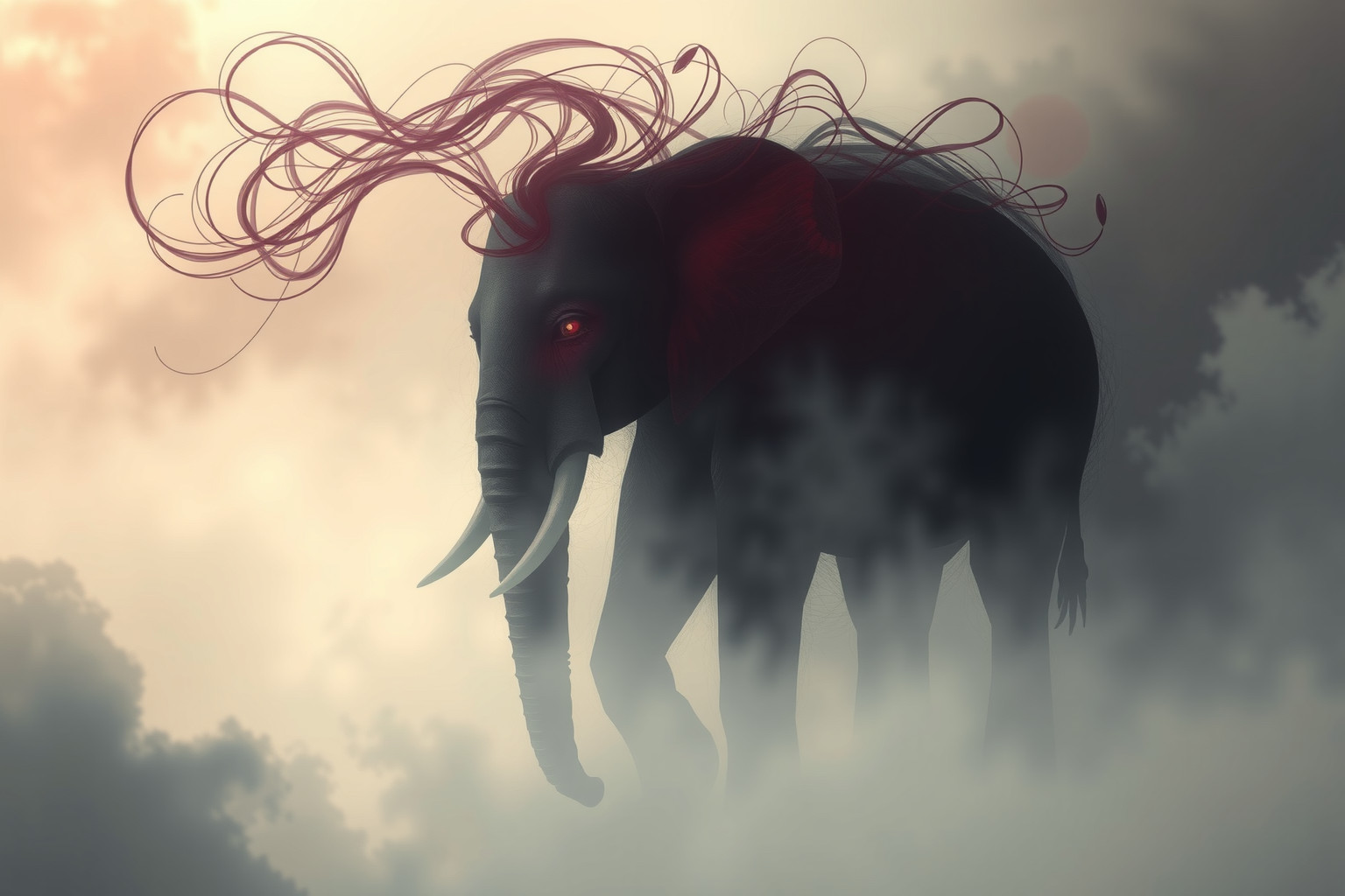 Sognare elefante arrabbiato indica rabbia profonda ma nascosta.