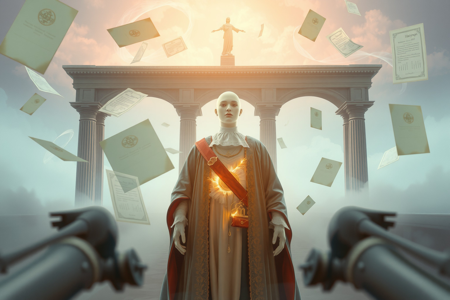 Sognare un funzionario storico riflette autorità e cambiamenti sociali profondi.