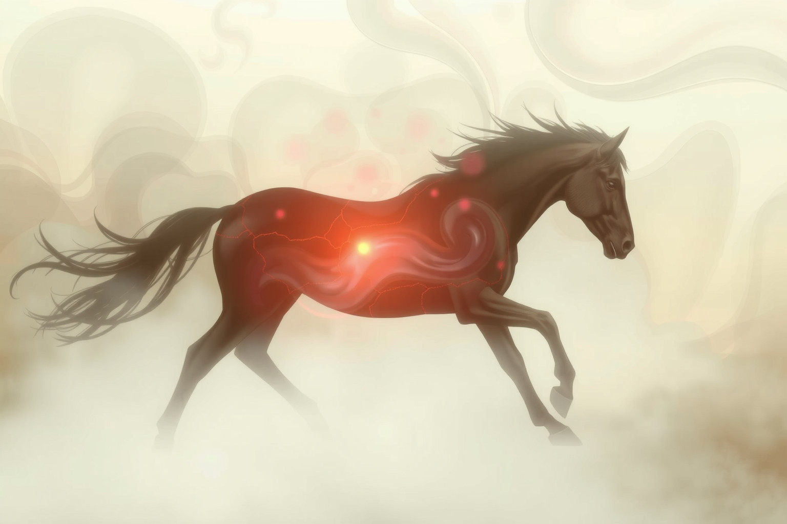 Sognare un cavallo ferito al galoppo indica sfide emotive imminenti.