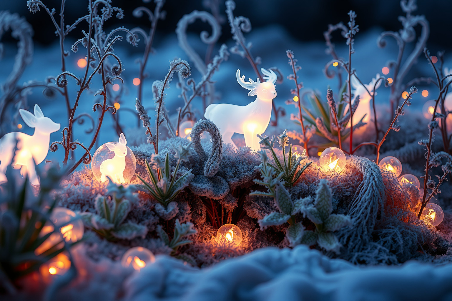 Sognare un giardino d'inverno con animali simboleggia protezione e armonia.