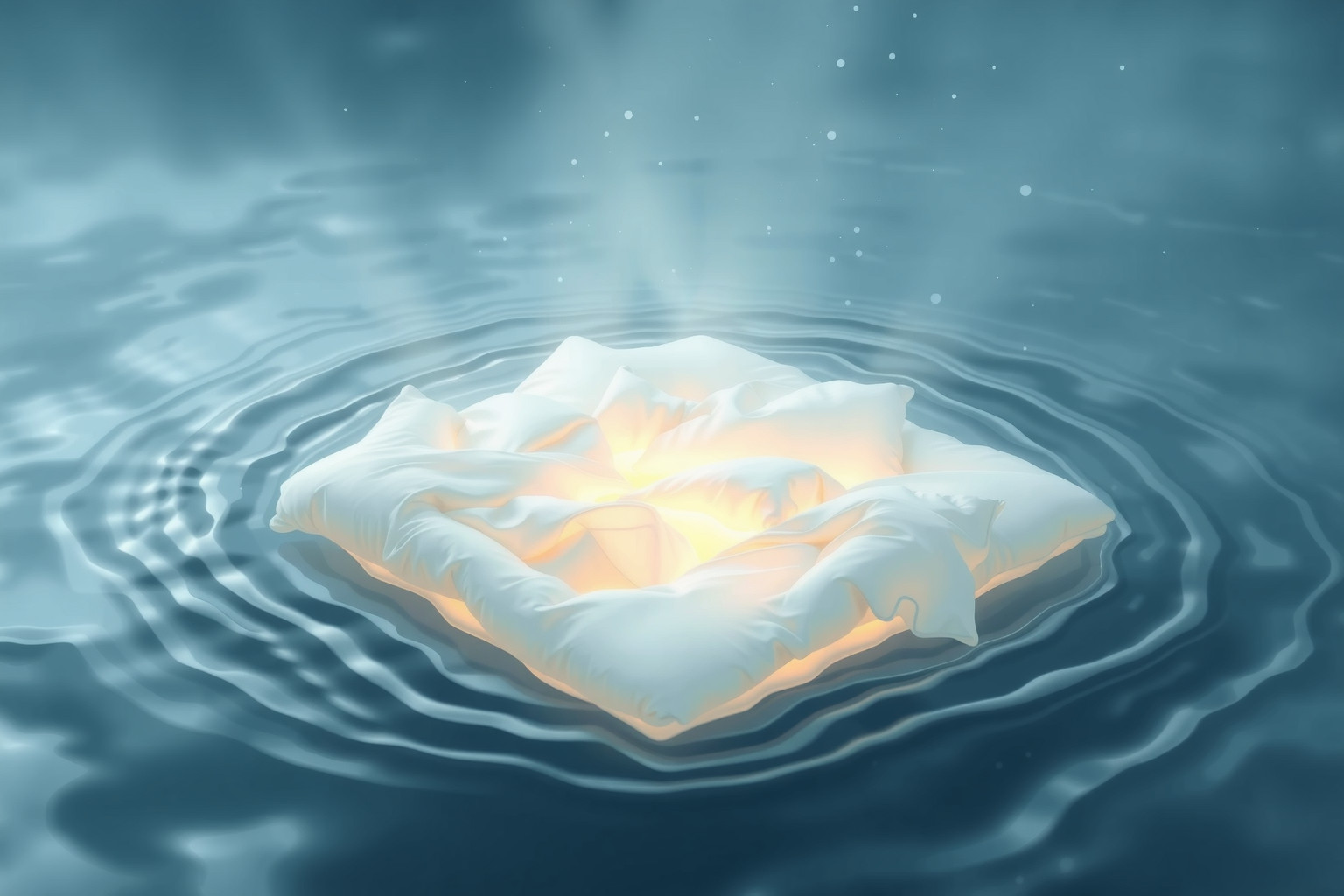 Sognare un letto sommerso dall'acqua simboleggia emozioni travolgenti.