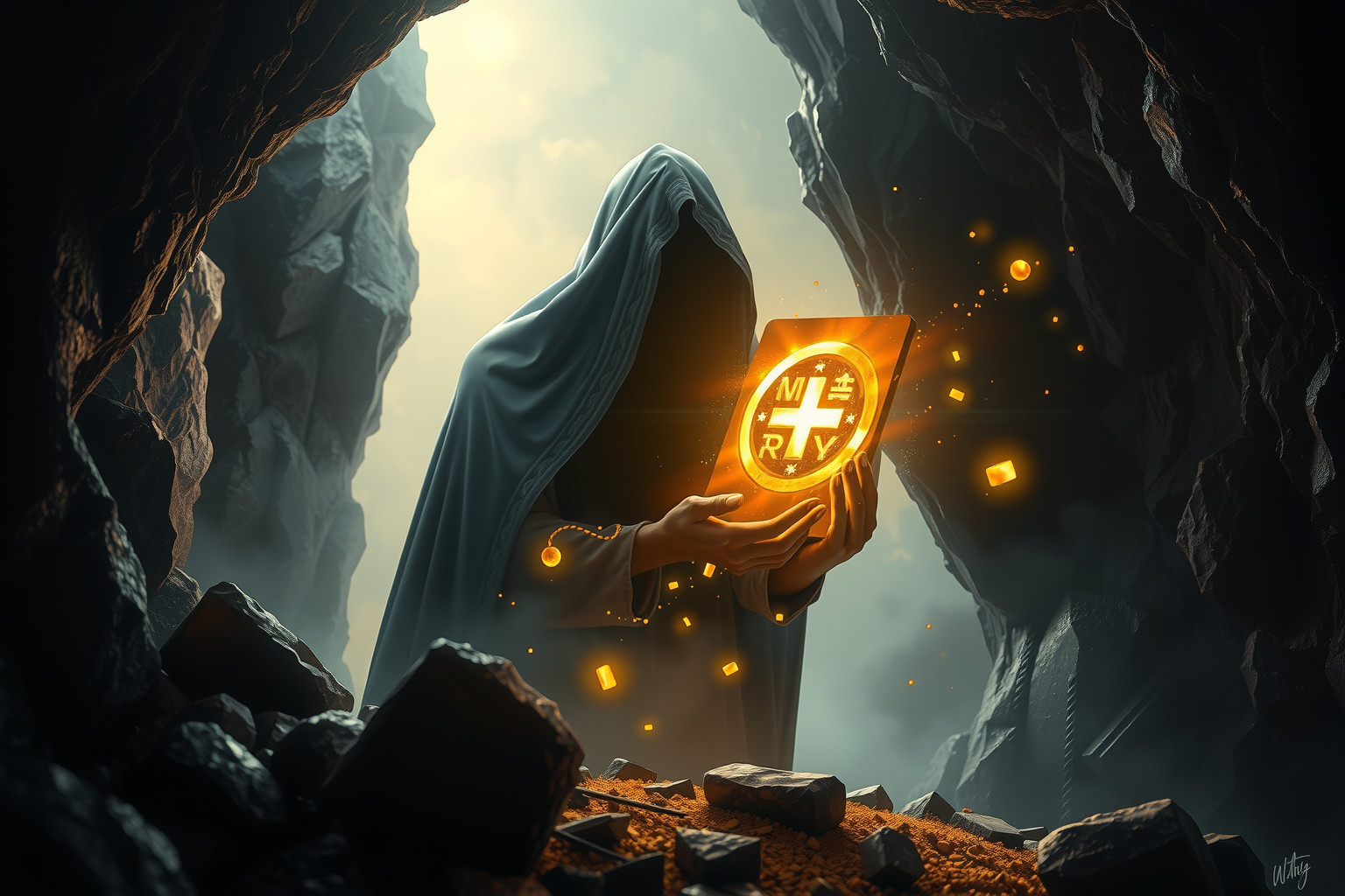 Sognare un minatore che trova un tesoro simboleggia successo inatteso.