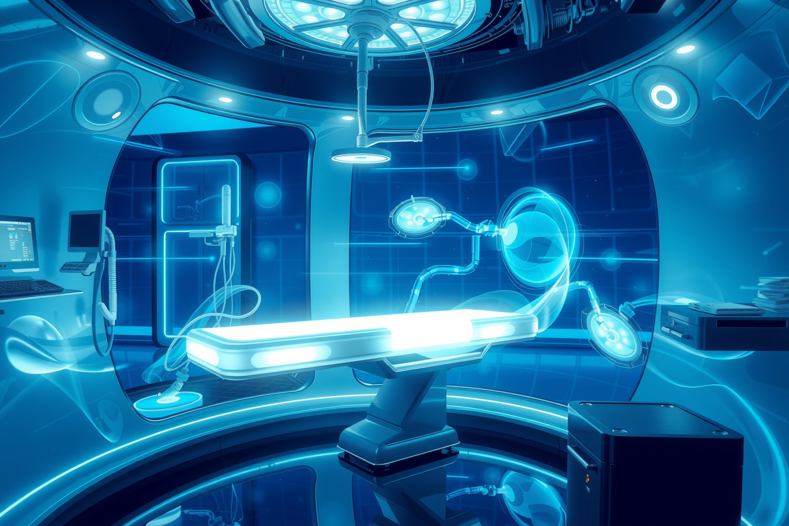 Sognare un tavolo operatorio futuristico simboleggia cambiamenti innovativi imminenti.