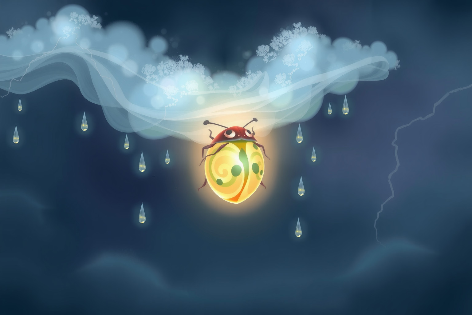 Sognare coccinelle in tempesta simboleggia speranza e protezione.