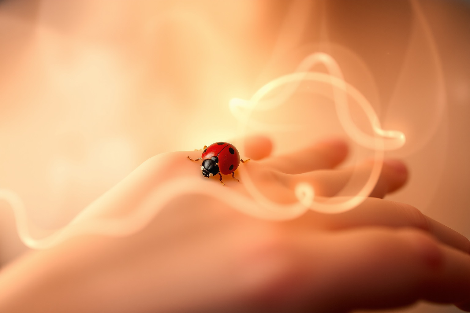 Sognare coccinella su oggetto personale simboleggia fortuna imminente.