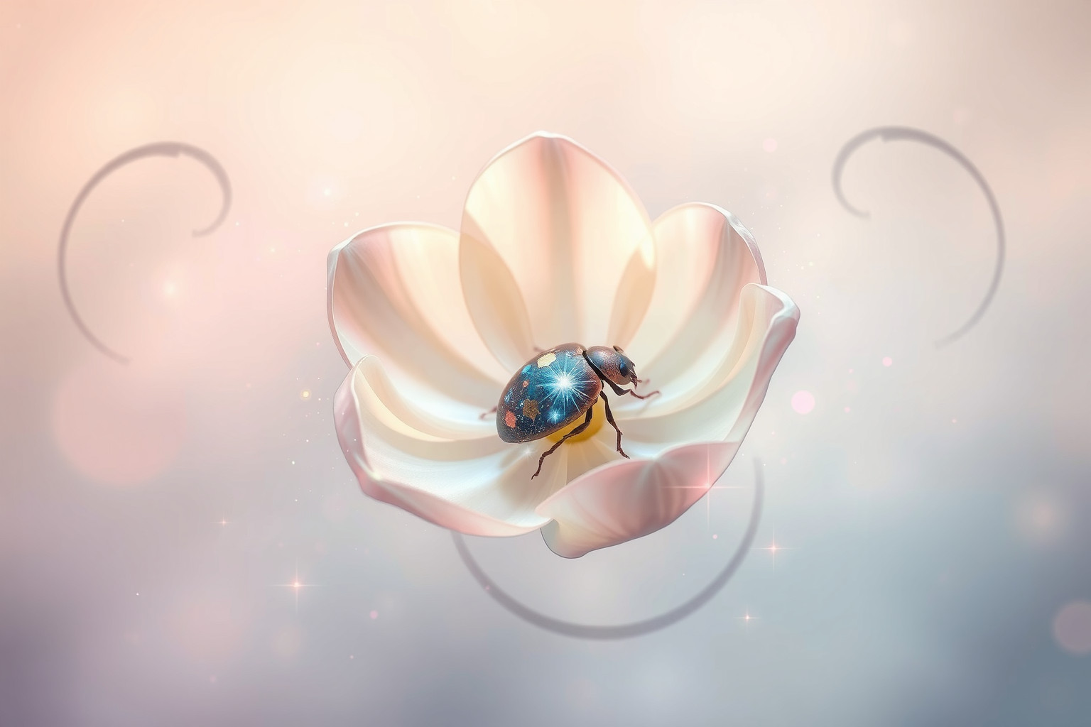 Sognare coccinelle su fiori simboleggia fortuna e nuovi inizi.