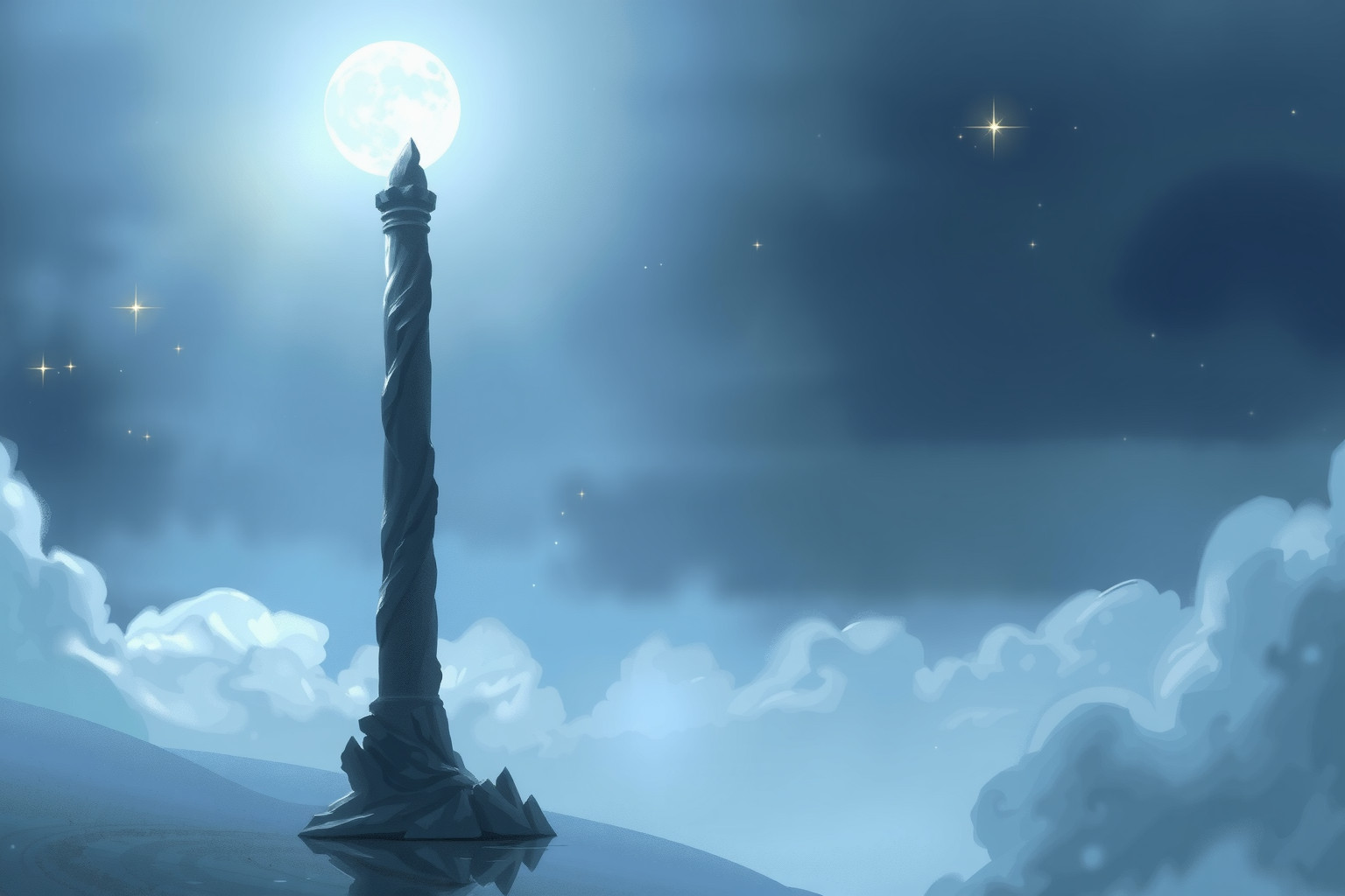 Sognare colonne al chiaro di luna simboleggia mistero e intuizione profonda.