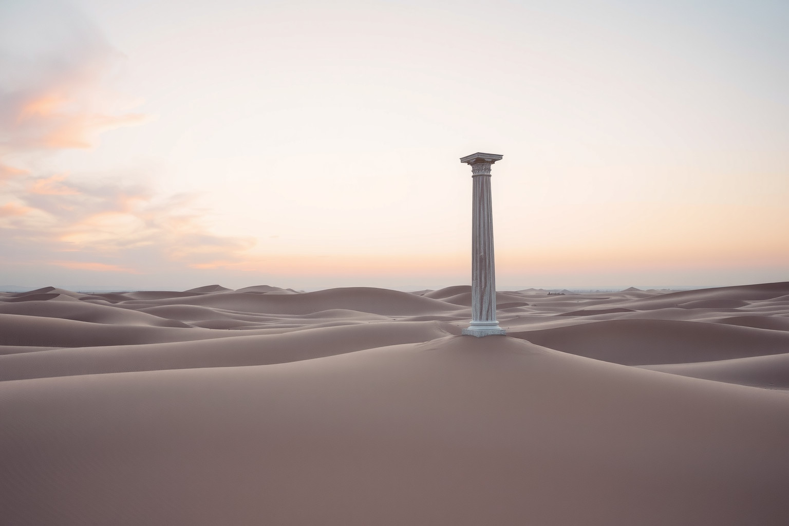 Sognare una colonna isolata nel deserto simboleggia solitudine e resistenza.