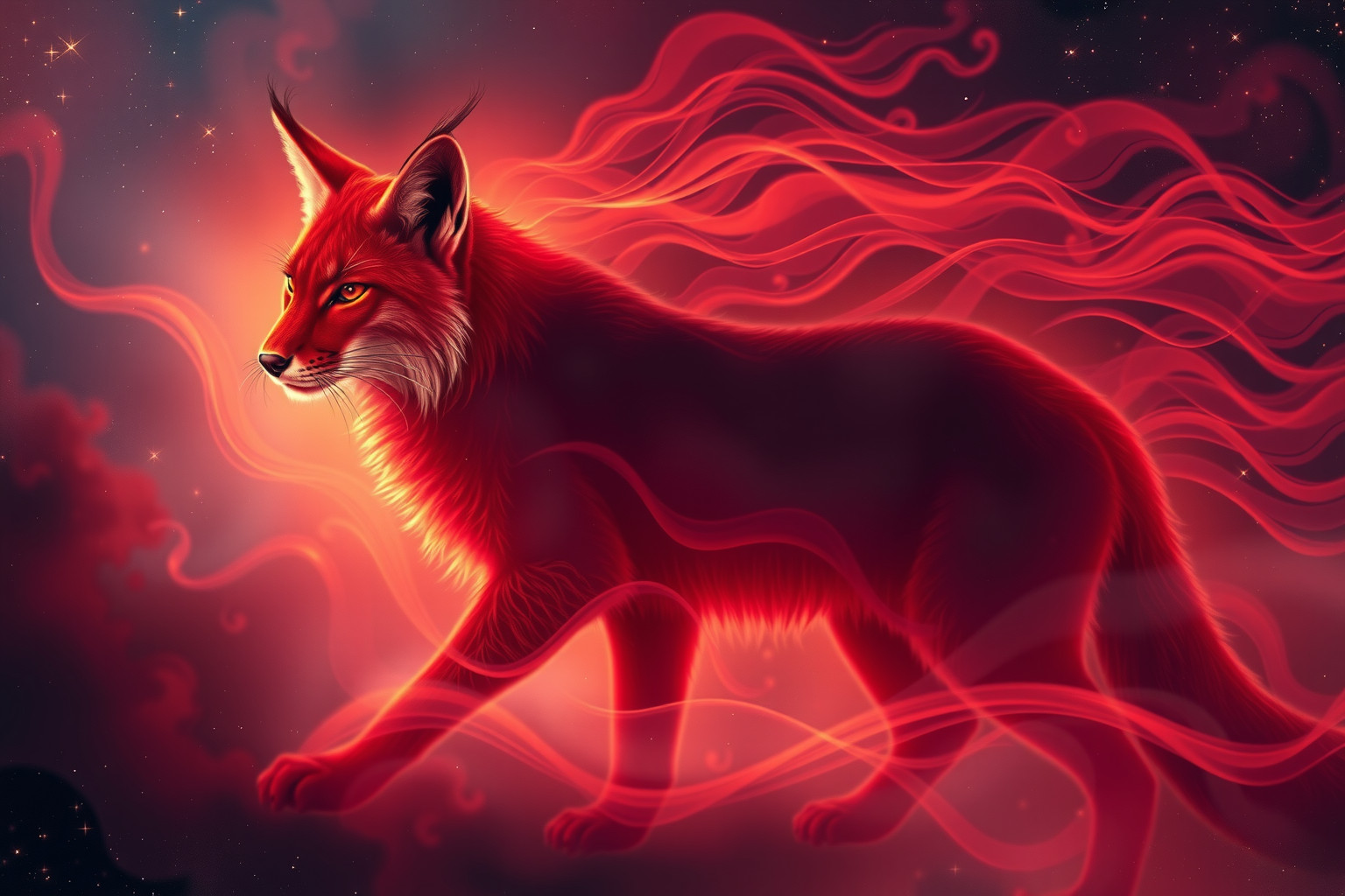 Sognare una lince rossa in sogno condiviso simboleggia protezione spirituale.