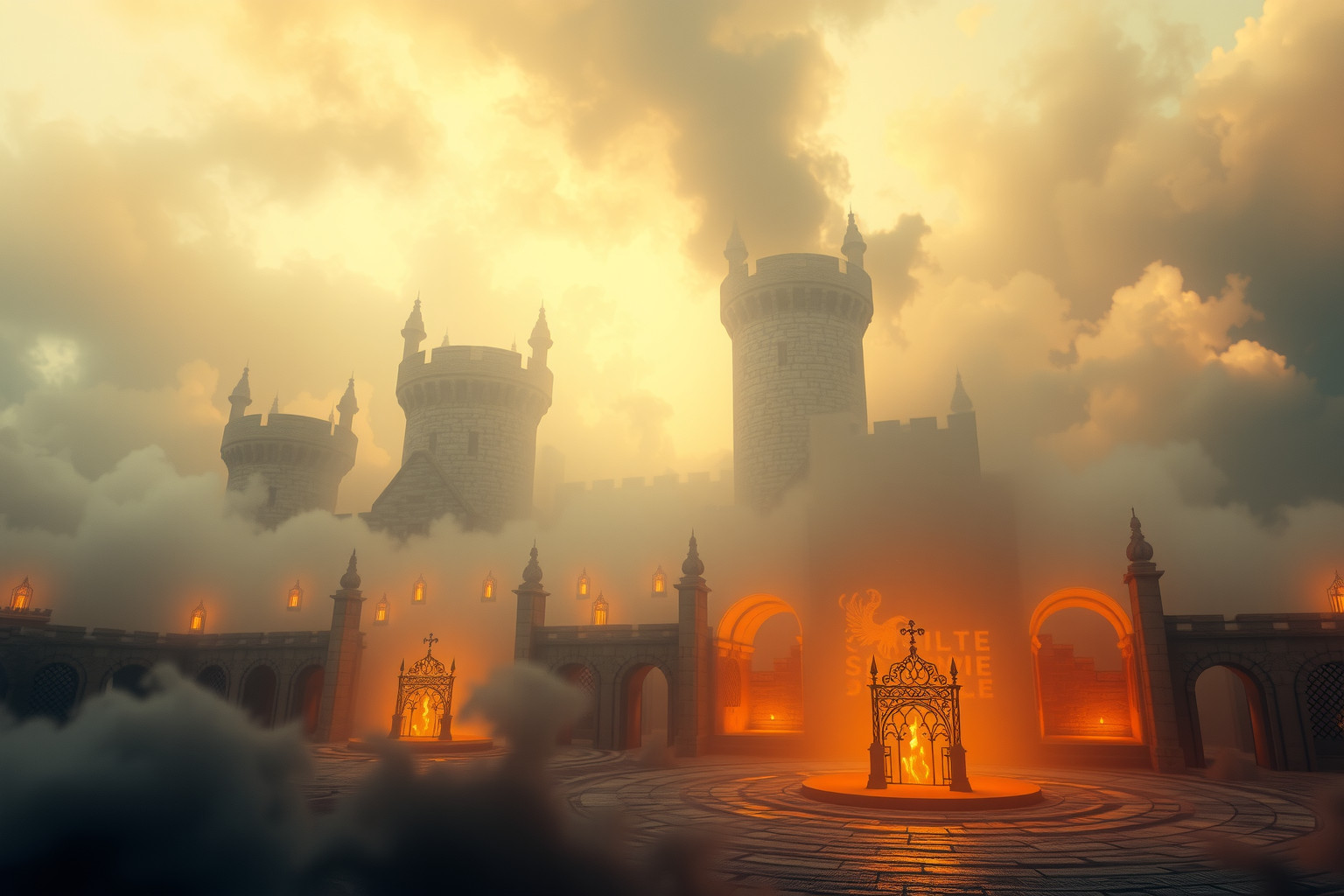 Sognare incendio in piazza del castello simboleggia trasformazione imminente.