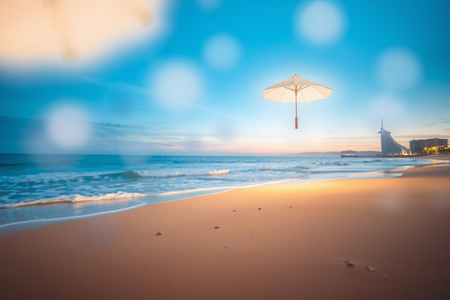 Sognare una spiaggia attrezzata in luogo familiare simboleggia sicurezza emotiva.