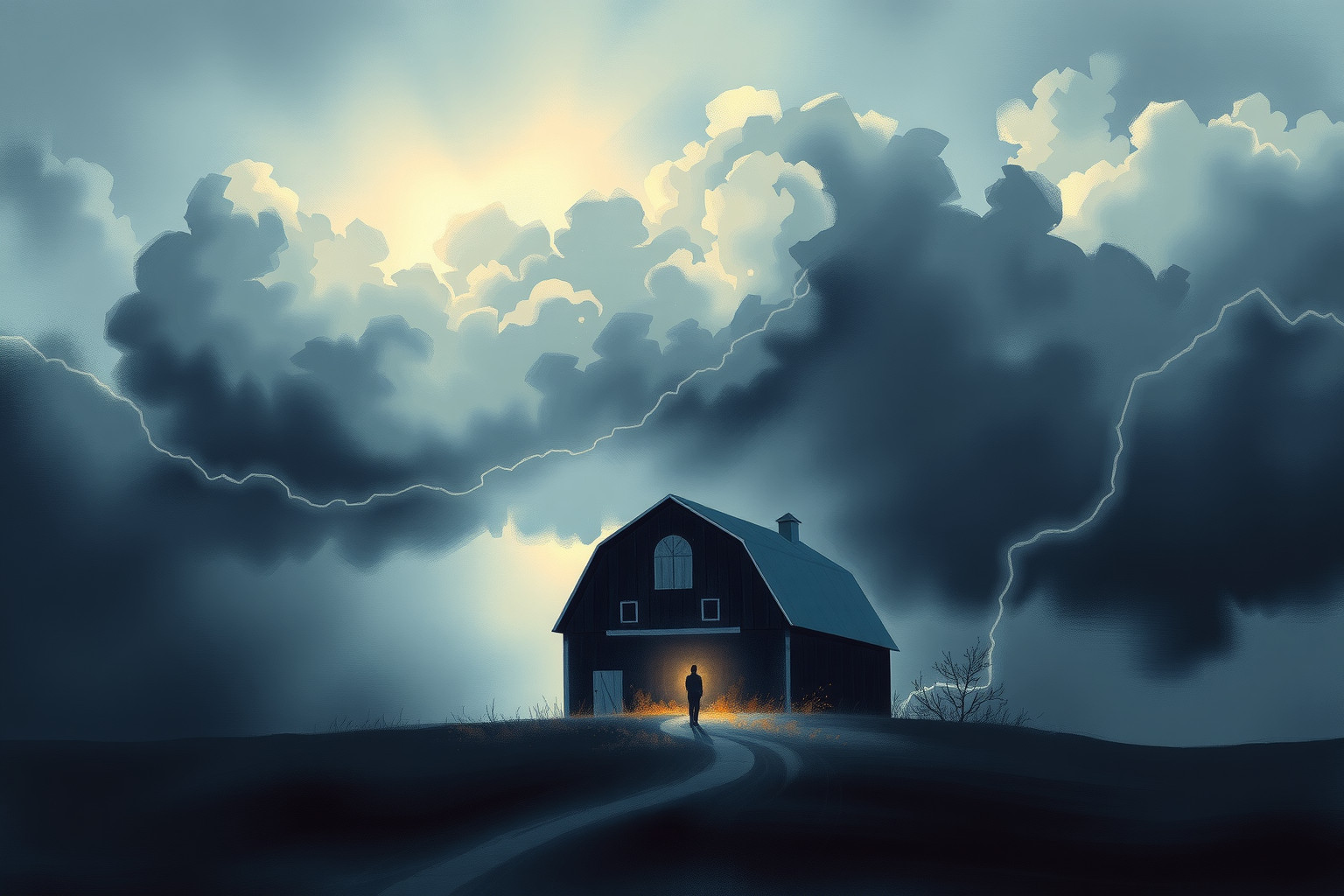 Sognare una stalla in tempesta simboleggia sfide emotive imminenti.