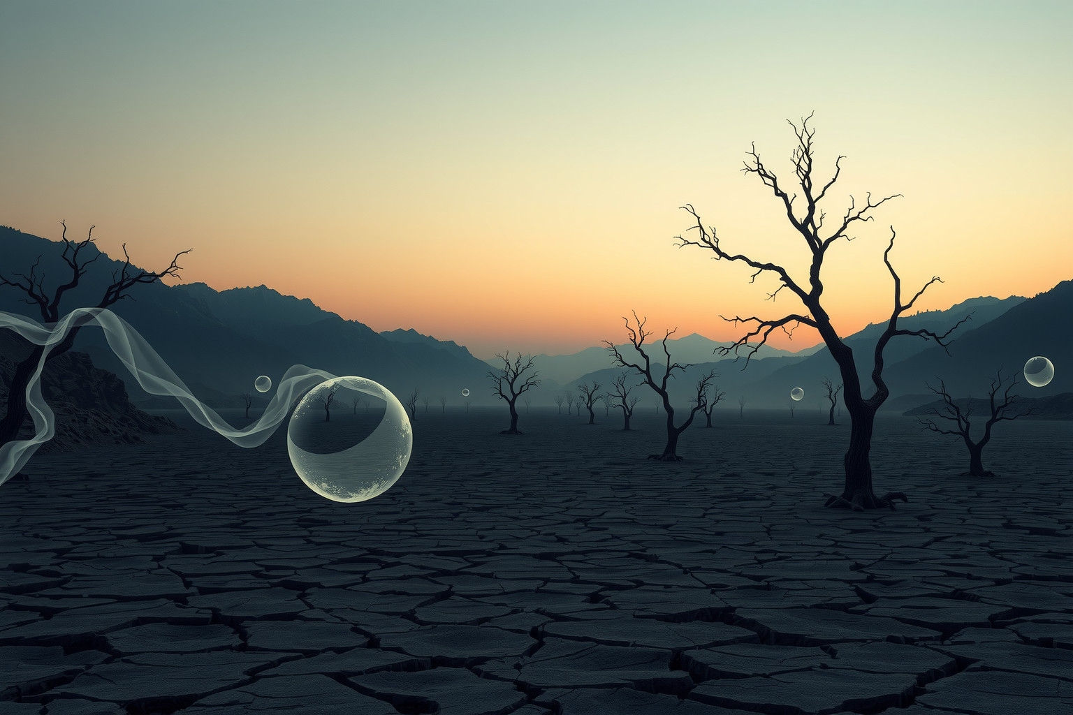 Sognare una valle arida riflette vuoto emotivo e difficoltà interiori.
