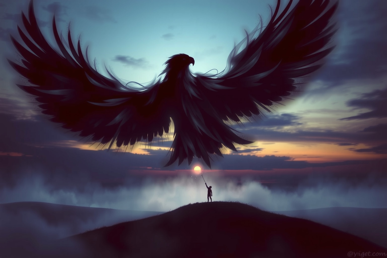Sognare un’aquila minacciosa simboleggia la lotta per la libertà.