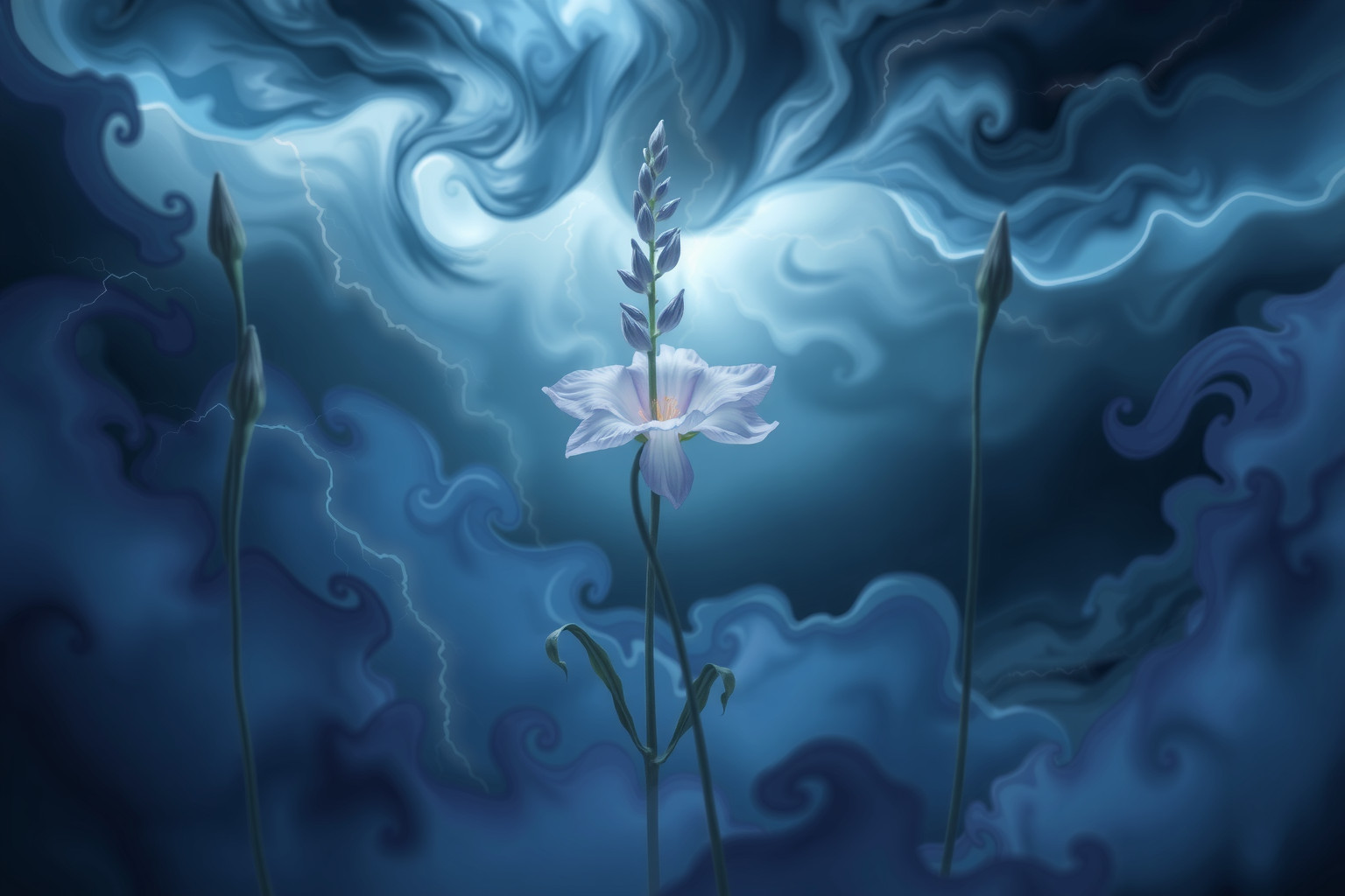 Sognare aquilegia in tempesta simboleggia resilienza e forza interiore.