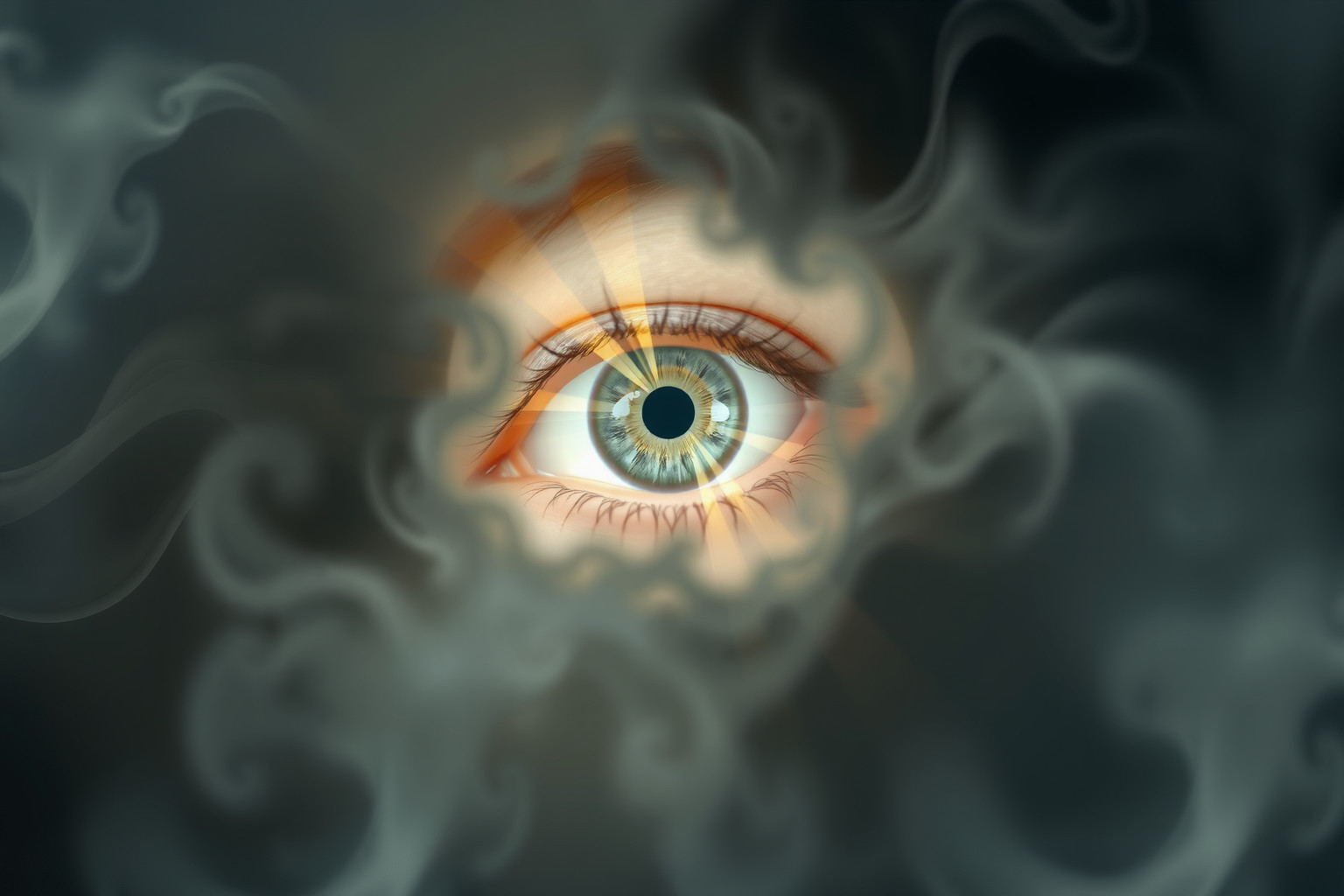 Uno sguardo penetrante nei sogni rivela desiderio di verità interiore.